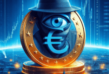 euro, blockchain, technology, digital, bank, money, policy, economy, central, european, cbdc, digital euro, privacy, bitcoin, data, protection, surveillance, confidentiality, ai generated