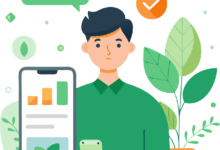 ai generated, phone, internet, messaging, leaves, nature, online store, purchases, web